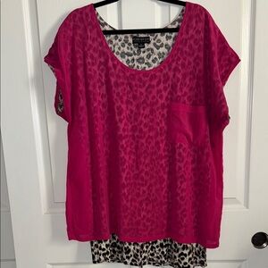Forever 21 Pink Leopard Print Women's Top
